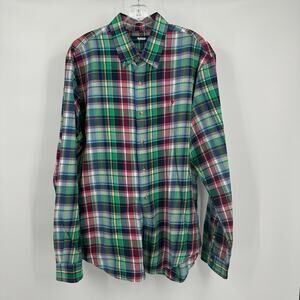 Ralph Lauren Mens Button Up Shirt Size XL Madris Plaid‎ Casual Long Sleeve